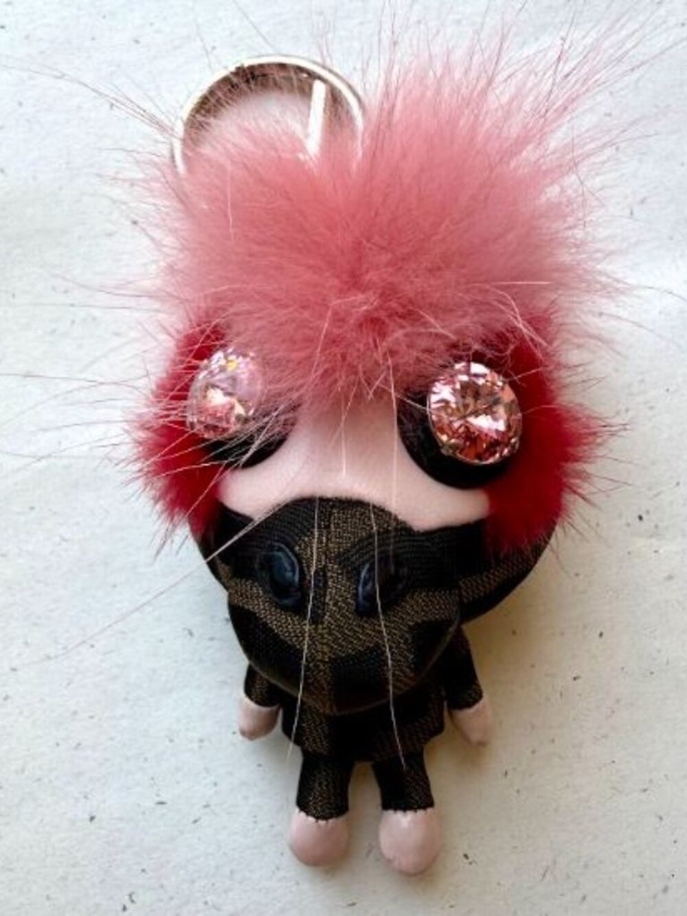 Fendi Zucca FF Space Monkey Bag Charm